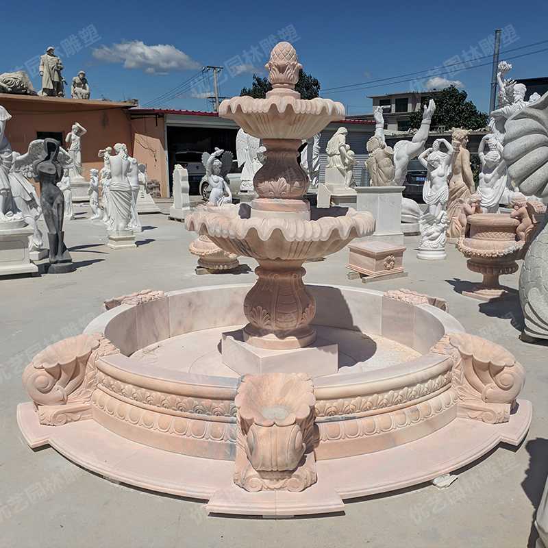 石雕噴泉，雙層景觀噴泉