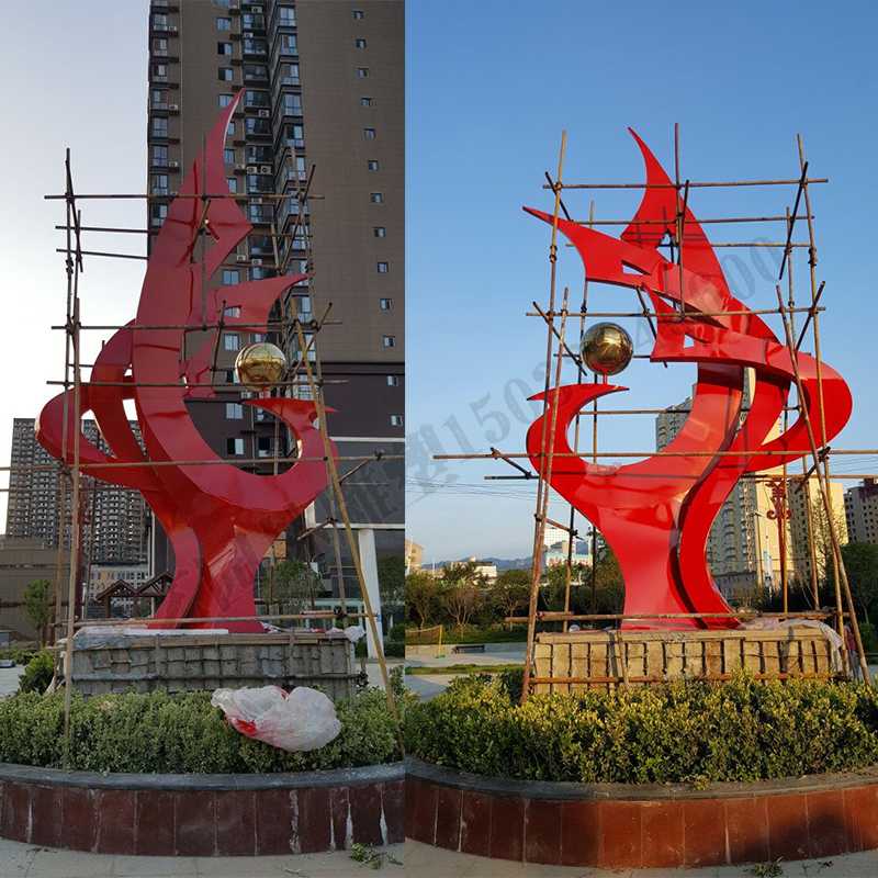 大型不銹鋼雕塑，不銹鋼鳳凰雕塑，小區(qū)不銹鋼景觀雕塑