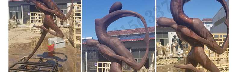 銅舞蹈人物雕塑，抽象男女人物雕塑，抽象跳舞人物銅雕塑