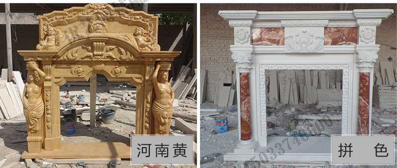 石雕壁爐架款式，定制石雕壁爐架，石雕壁爐架廠家