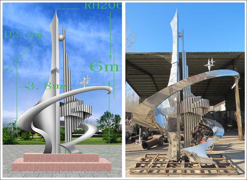大型不銹鋼雕塑，不銹鋼雕塑廠家，室外大型景觀雕塑