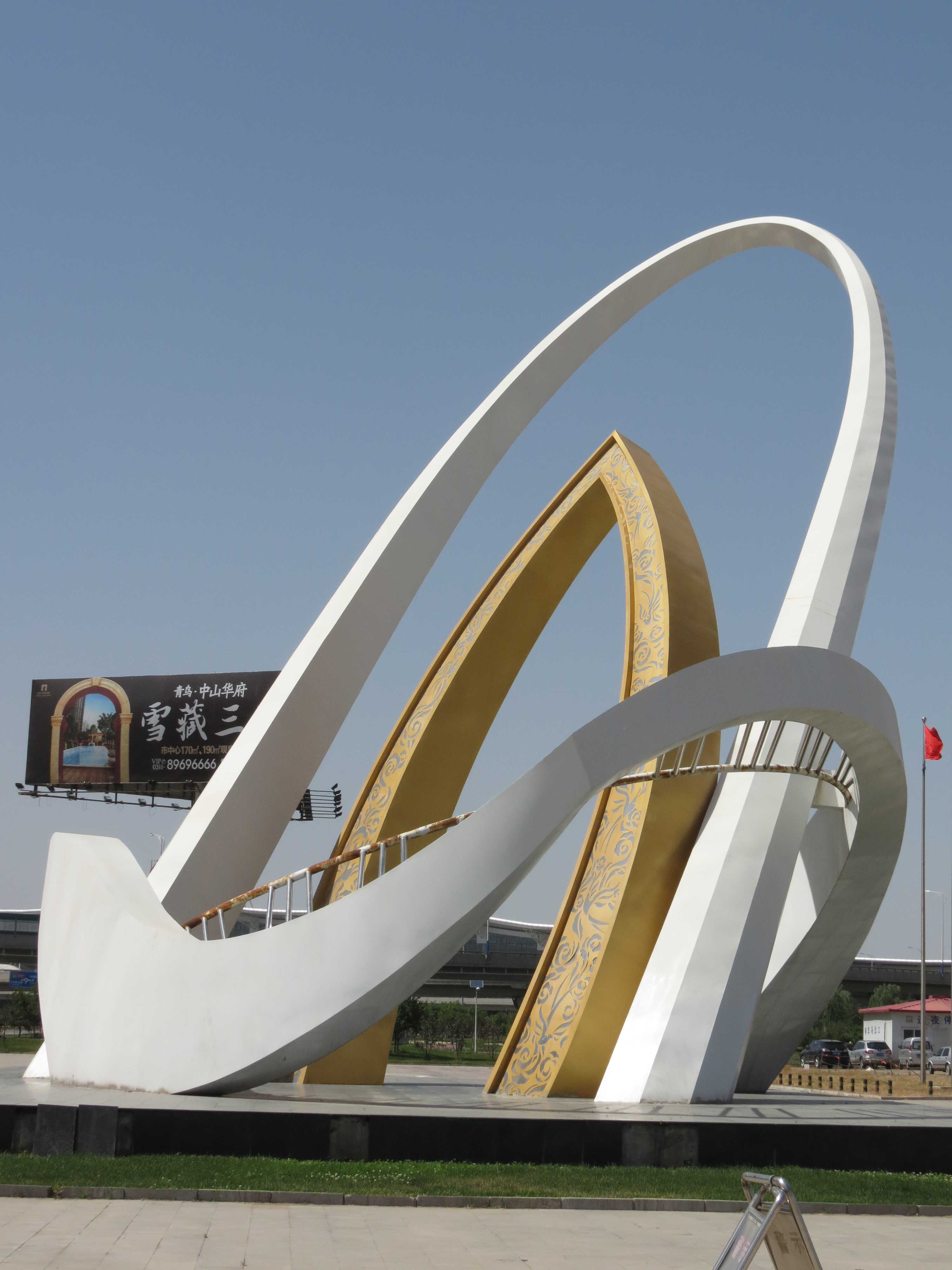 機(jī)場(chǎng)大型雕塑，不銹鋼機(jī)場(chǎng)雕塑，不銹鋼廣場(chǎng)景觀