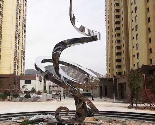 戶(hù)外小區(qū)大型抽象不銹鋼雕塑設(shè)計(jì)