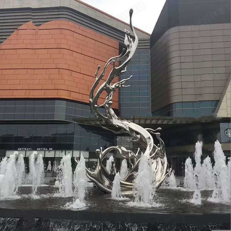 不銹鋼浪花雕塑，不銹鋼雕塑廠家