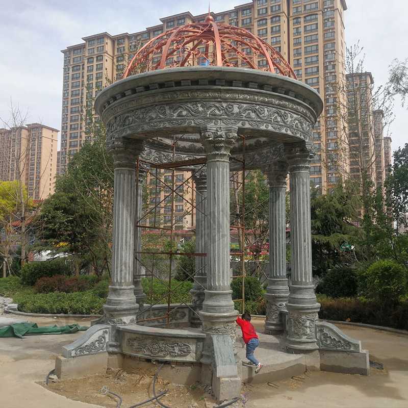 小區(qū)景觀涼亭，大理石亭子安裝